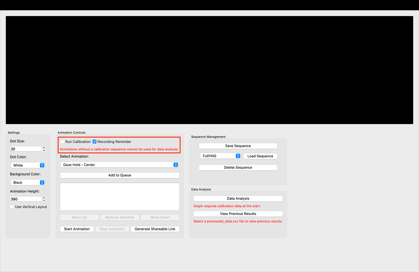 Calibration selection