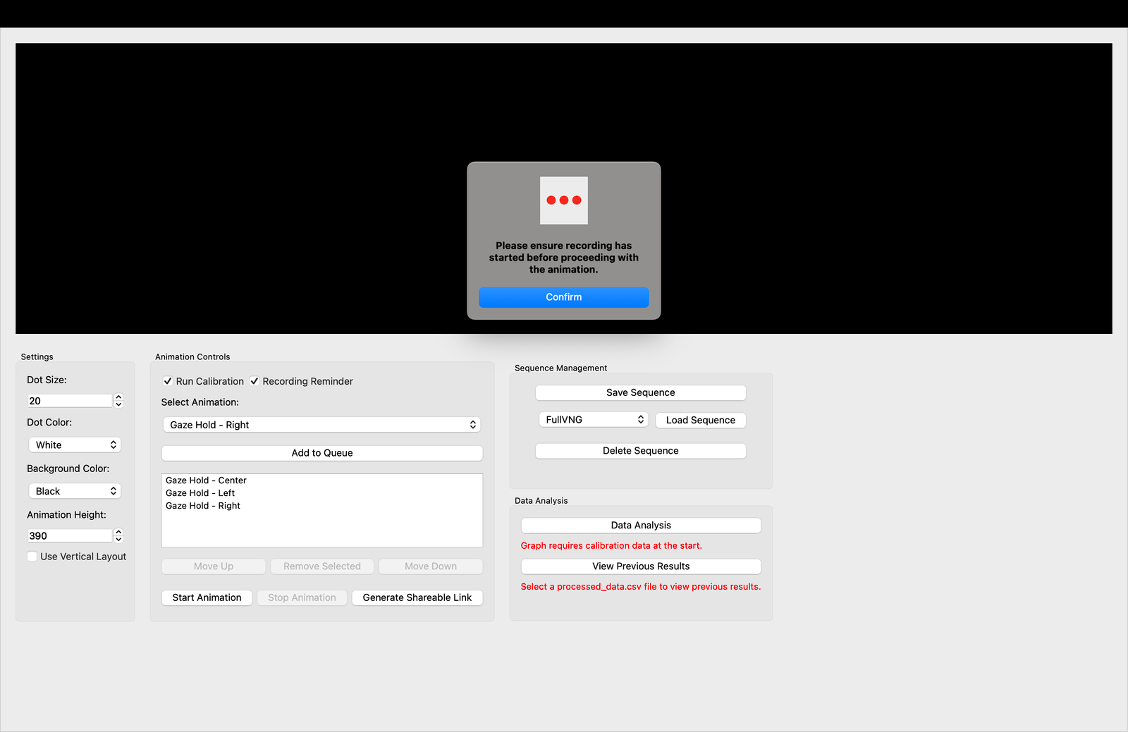 Recording Reminder popup