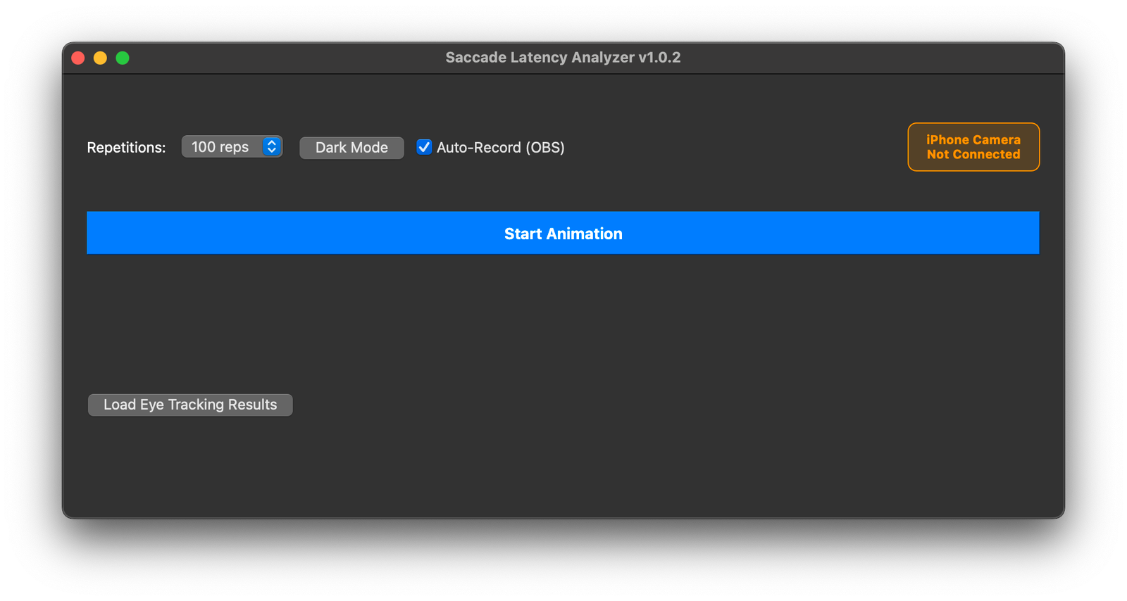 EPLatencies Main Screen