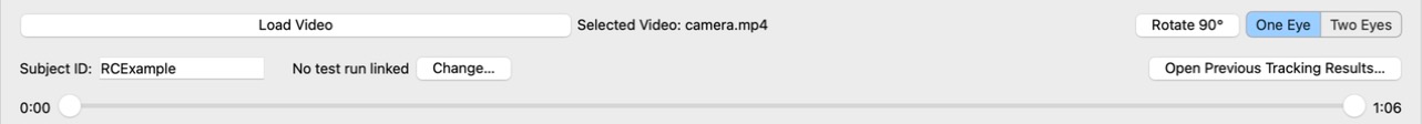 Subject ID and test run
